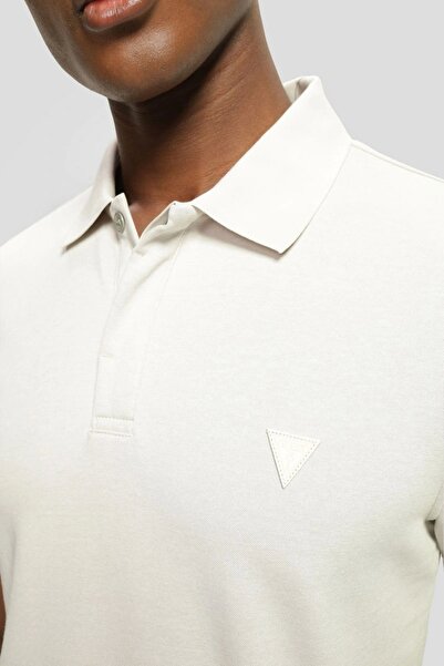 Guess Small Triangle Yd Ss Polo Men's White T-Shirt M5Rp02Kclr2-Fj6A