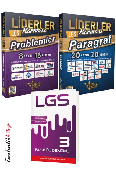 Bilimyolu Yayıncılık Liderler Karması 8.Sınıf LGS Paragraf ve Problemler Seti + 3 Genel Deneme