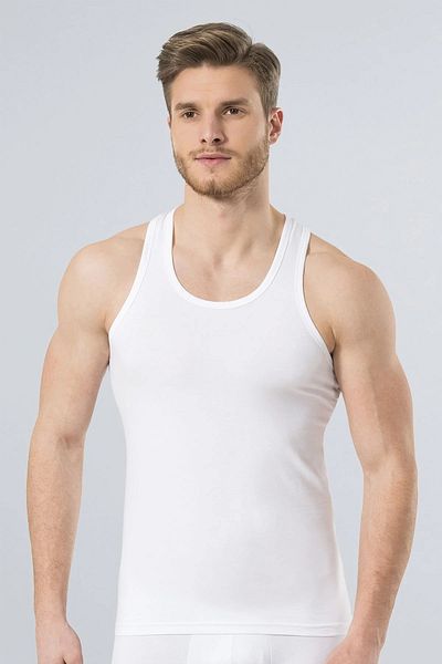 TÜREN 2 Pieces 95% Cotton 5% Lycra Halter Neck Sports Men's Undershirt