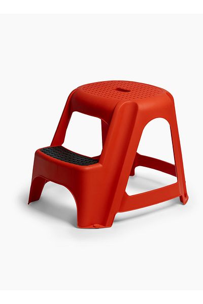 mastergold 2 in 1 Portable Plastic Stool and Ladder Multifunctional Max Load 125K 2 Step Stool with Non-Slip