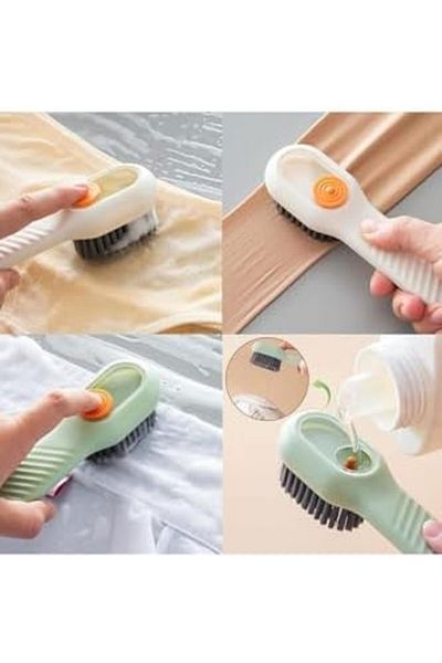 STOREMAX Mrttnca Practical Brush with Multi-Purpose Detergent Chamber Shoe, Boot Cleaning Washing Brush Tr