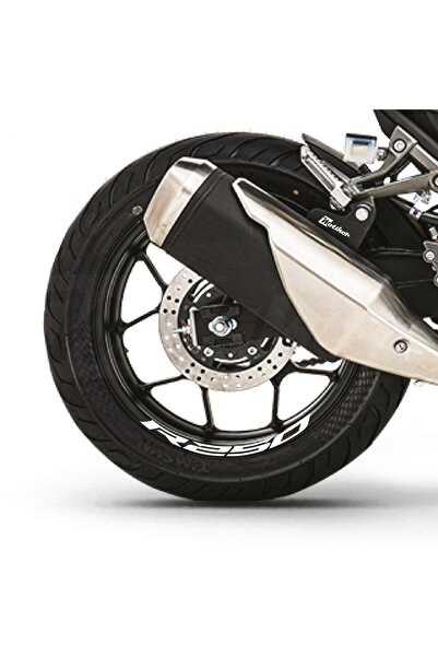 Motiker RKS R250 Motosiklet Jant İçi Sticker Etiket Modeli Beyaz