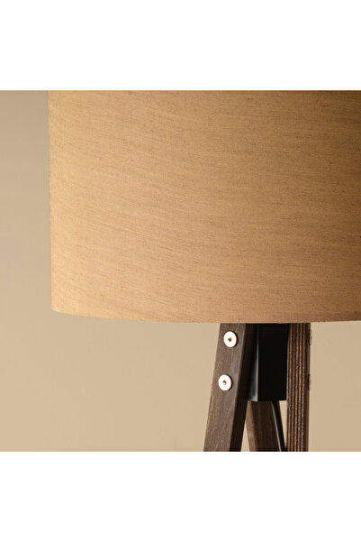 Bella Maison Bella Ahşap Lambader Çöl Bej-Ceviz (40x40x125 cm)