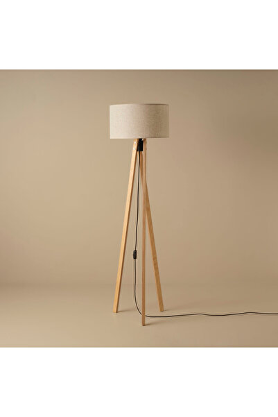 Bella Maison Bella Ahşap Lambader Beyaz-Huş (40x40x125 cm)