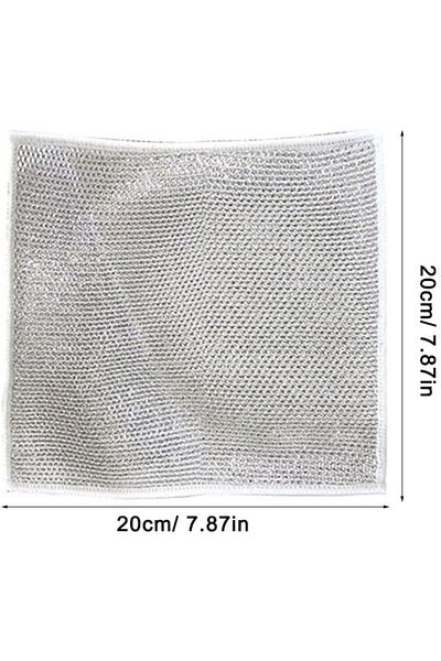 STOREMAX Ntwork Home 4 Pieces Reusable Wire Dish Cloth, Anti-Scratch Dish Cloth, Dish Cloth