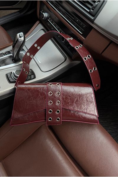 Mupa Shoes Claret Red Patent Leather Women's Shoulder Bag