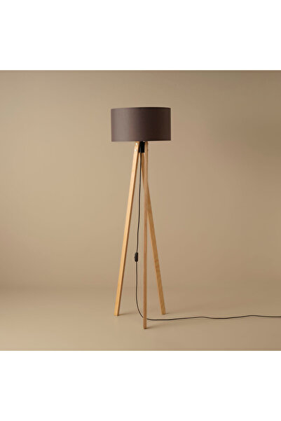 Bella Maison Bella Ahşap Lambader Antrasit-Huş (40x40x125 cm)