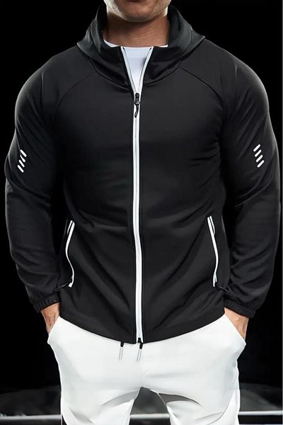 Oksit Ανδρικό μπουφάν Sogga Training Sports Fitness Scuba με κουκούλα με φερμουάρ