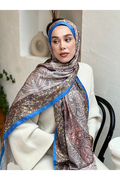 Modakaşmir Model de șal mătăsos floral vintage