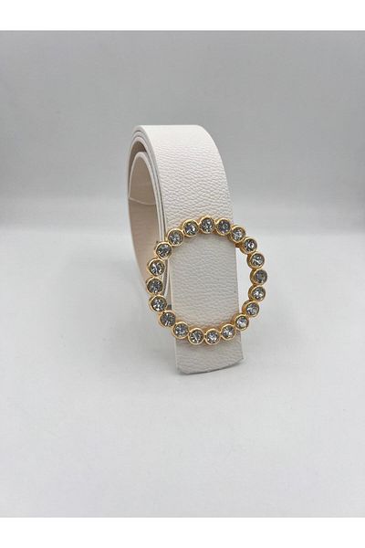 MODAM HİFA Diamond Rhinestone Women's Belt Trouser Belt Dress Belt Shirt Belt Coat Belt