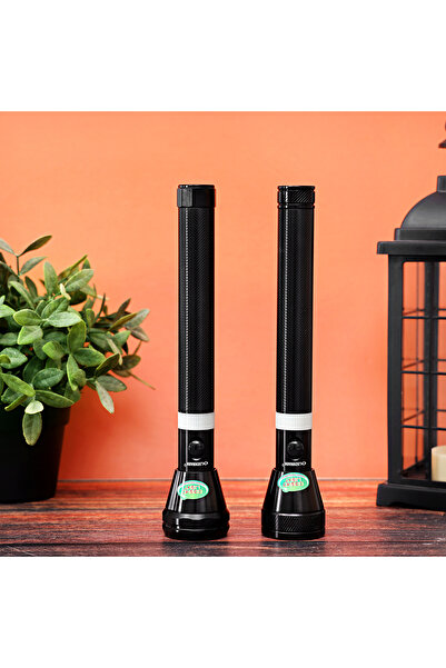 Olsenmark OMFL2616 Rechargeable LED Flashlight - 2 Pieces, 1500 Distance Range