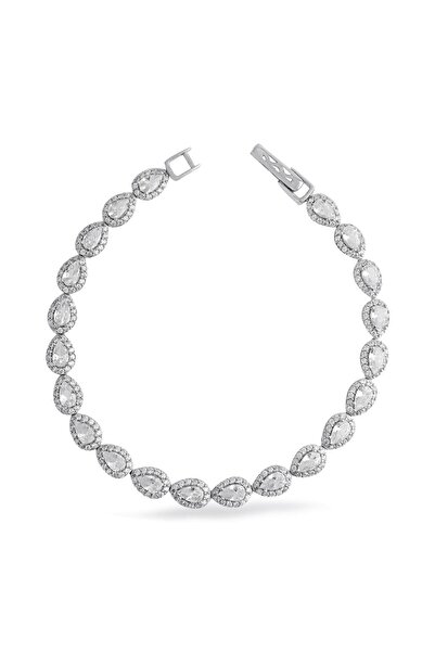 Silveranka 925 Ayar Gümüş Damla Su Yolu Bileklik