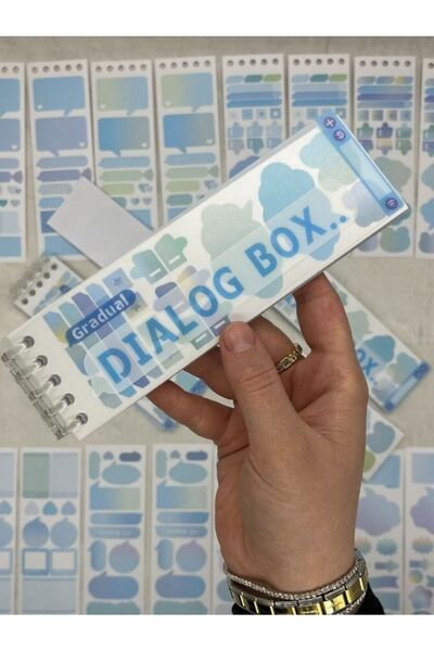 Kağıt Gemi Dükkan 20 Yaprak 278 Adet Binderli Mavi Tonları İndeks/İndex Sticker/Etiket/Çıkartma/Postit/Post-it