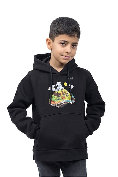 Huğlu Black Farm Theme Kids Hooded Sweatshirt