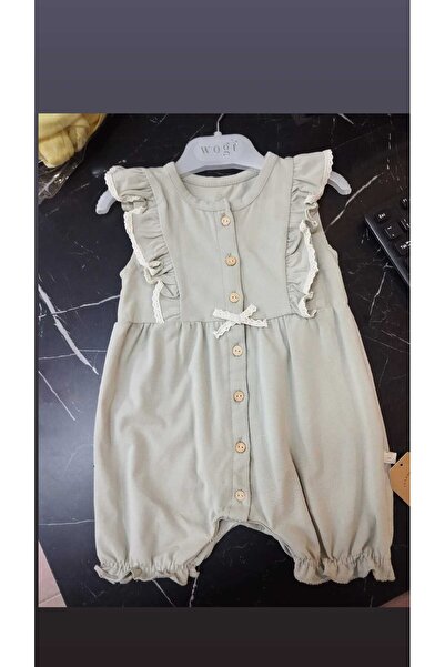 Wogi Basıc Dantelli Düğmeli Tulum