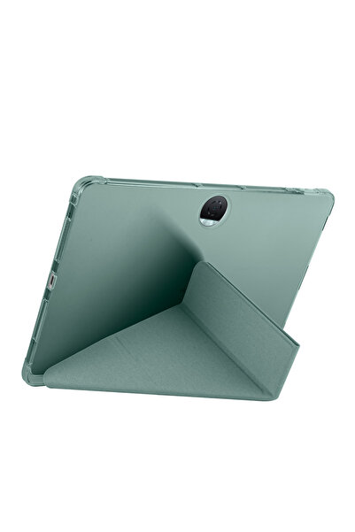 Fibaks Honor Pad 9 12.1 inch Uyumlu Kalem Bölmeli Pu Deri Yumuşak Koruyucu Silikon Kılıf