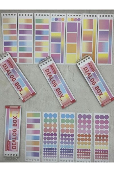 Kağıt Gemi Dükkan 20 Yaprak 328 Adet Binderli Kırmızı Tonları İndeks/İndex Sticker/Etiket/Çıkartma/Postit/Post-it