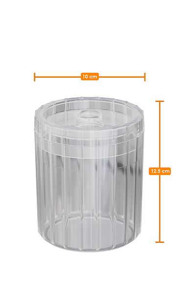 Pufwin Home Multi-Purpose Spice Pulses Food Storage Container Set with 6 Lids Round 700ml