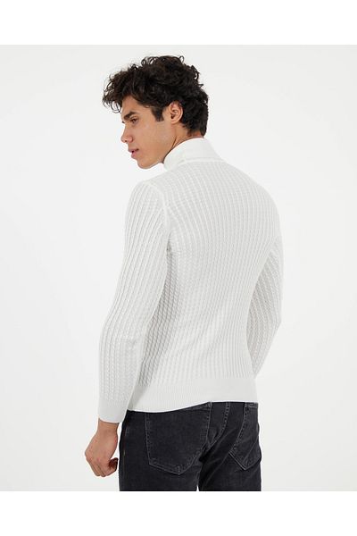 elkumoda Pulover slim din bumbac natural cu gât țesut, fără pilling, confortabil, elastic, subțire, tricotaj, pulover
