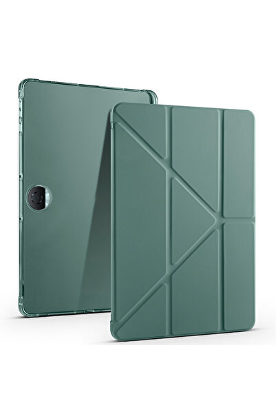 Fibaks Honor Pad 9 12.1 inch Uyumlu Kalem Bölmeli Pu Deri Yumuşak Koruyucu Silikon Kılıf