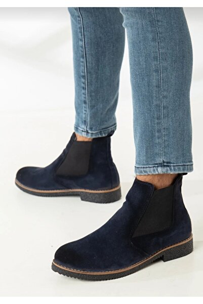 FAYMAZ Chelsea Erkek Günlük Lacivert Süet Bot