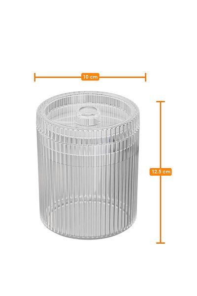 Pufwin Home Multi-Purpose Spice Pulses Food Storage Container Set with 6 Lids Round 700ml