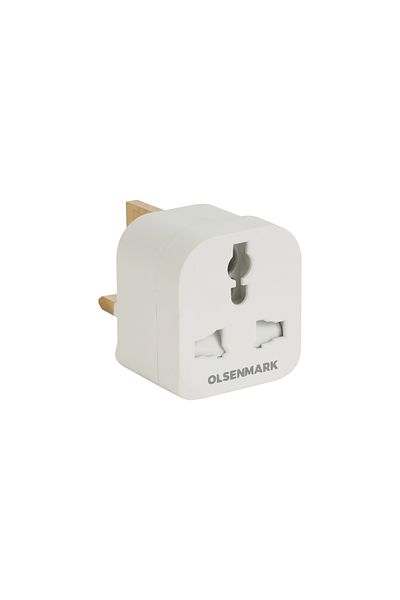 Olsenmark UK Pin to Universal Adaptor Plug- OMES1887/ PP Housing, Copper Parts and Pin