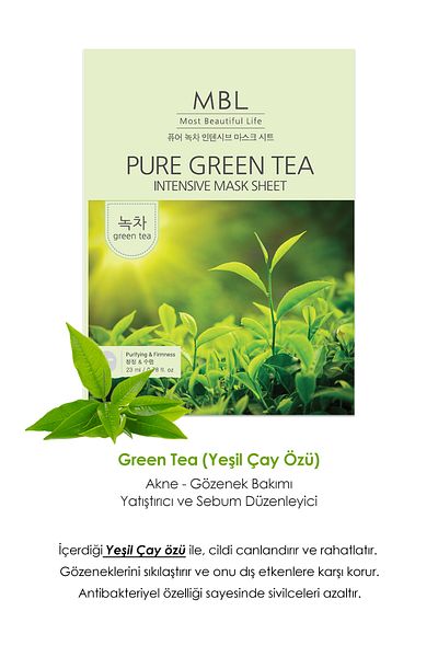 MBL Teresia Revitalizing Purifying and Brightening Effective Green Tea Facial Mask
