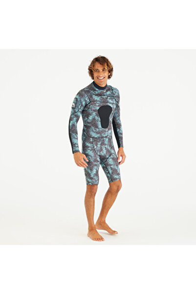 Decathlon Erkek Uzun Kollu Shorty - 2,5 mm Neopren - Kamuflaj Desenli - 900