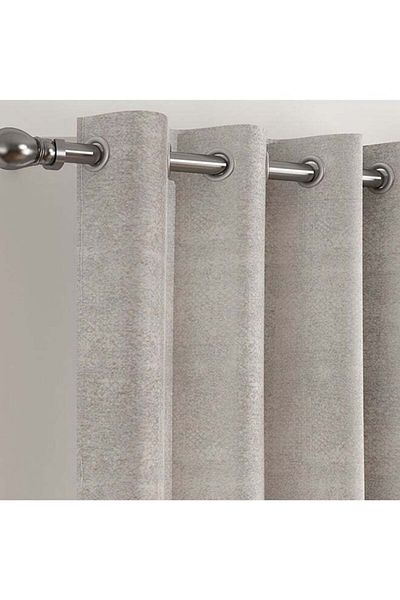 soufa dibaj Polyester Curtain for Bedroom Dining Studio Office - Light Grey