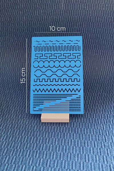 Karmelom Studio Decorative Pattern and Line Template Ruler - Multipurpose for Design and Drawing