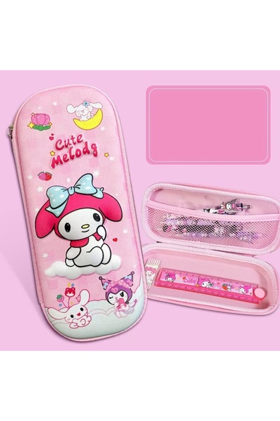 Livava علبة أقلام ميلودي ثلاثية الأبعاد متعددة الأغراض، وردي، 22x10-