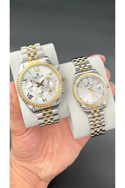 Daniel Klein Gold Silver Color Men's Women's Watch