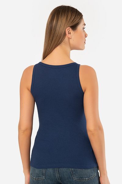 TÜREN 2 Pieces Halter Neck Ribbed Women's Sports Undershirt 95% Cotton 5% Lycra