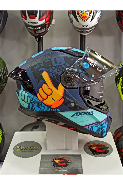 AXXIS Panther SV Tribute Sketch B7 Kapalı Motosiklet Kaskı