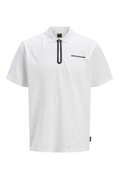 Jack & Jones Tricou alb cu guler înalt Jcofusion pentru bărbați Jack Jones 12...