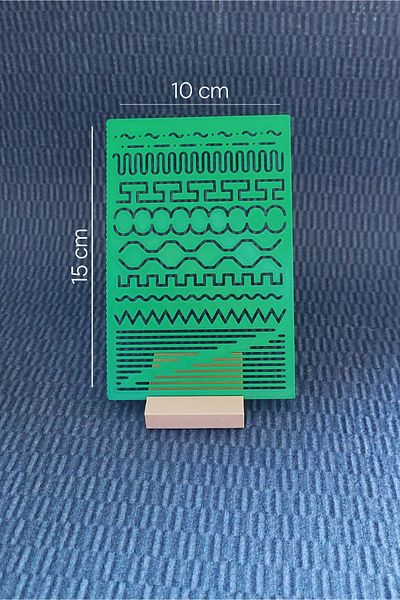 Karmelom Studio Decorative Pattern and Line Template Ruler - Multipurpose for Design and Drawing