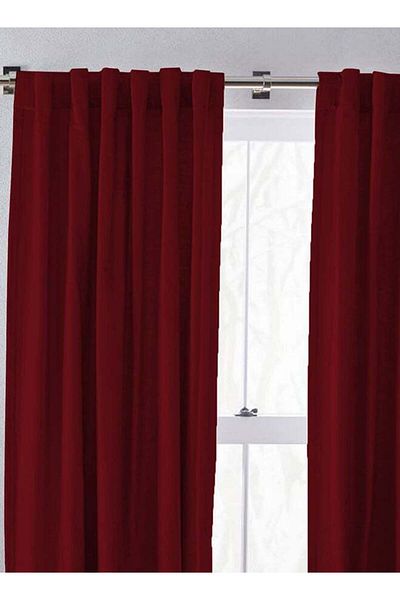 soufa dibaj Velvet Curtain for Bedroom Dining Studio Office - Burgundy