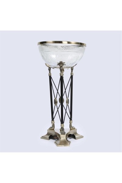 Vitale Metal Cam Ayaklı Meyvelik 30*30*53 Cm