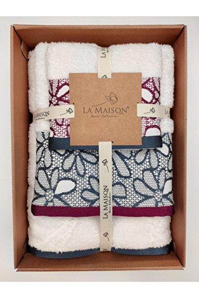 Fakılı Deco Home Pamuk Jakarlı 3Lü, 30x50(1) - 50x90(1) - 70x140(1) Cm Ebatlı...