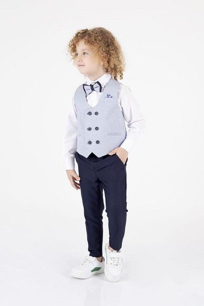 Terry costum bărbați cu vestă / costum vestă cu papion / costum cămașă-vestă-pantaloni