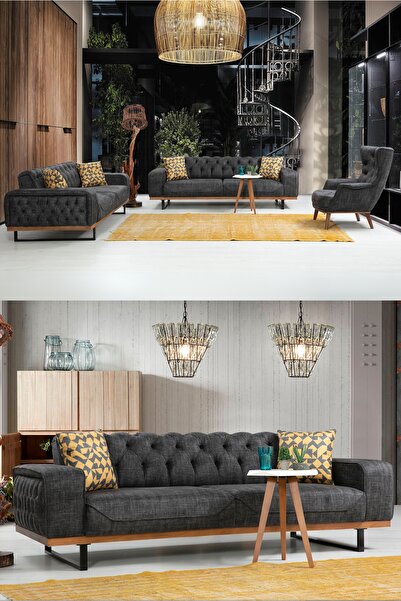 Velura Home & Living Merly Chester Koltuk Takımı 3 3 1 & Genişleyebilir Kapit...