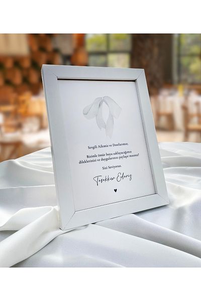 Norm Design Information Board for Memory Book, Guestbook Sign (Including Frame)