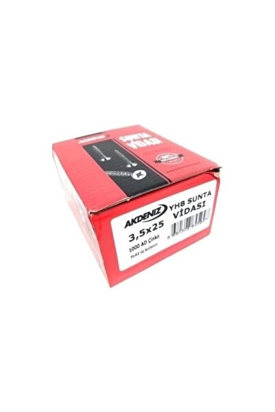 Akdeniz Sunta Vidası 3.5x25 Sunta Vidası-2,5cm Vida-1000 Adet