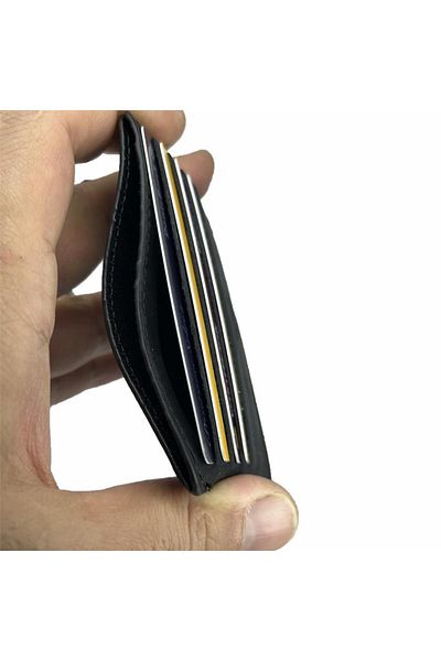 DİGA Genuine Leather 8 Compartment Card Holder Suede Black
