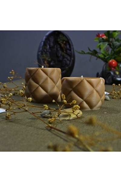 Baalaa Dekoratif Eviniz için Modern ve Şık Tasarım Hediyelik Kapitone Tealigh...