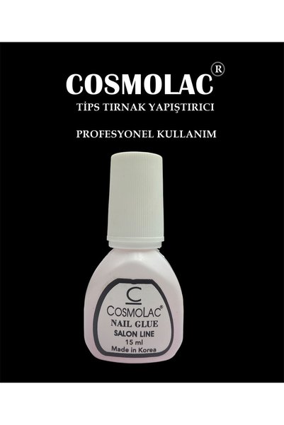 Cosmolac Fırçalı Protez Tırnak Yapıştırıcı Tips Tırnak Yapıştırıcısı Hızlı Ve Çok Kuvvetli Yapışma 15ml