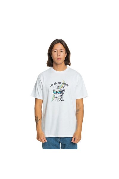 Quiksilver Men's White O Neck Printed T-Shirt - Eqyzt07674_One Last Surf Ss