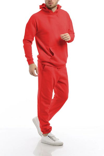 ruNadeS Men's Kangaroo Pocket Tracksuit Set with Inner Door - Goodness Design
