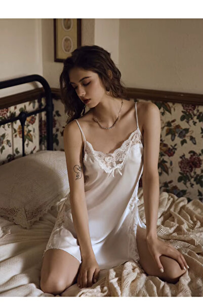 Nightlight Saten Bağlama Detaylı Gecelik Edlingerie